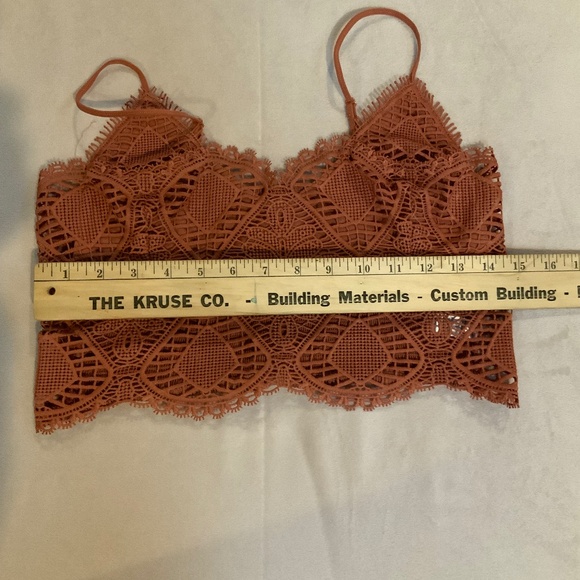 Bralette Rust/Terra Cotta Color Adjustable Straps, Elastic Back - Picture 8 of 8